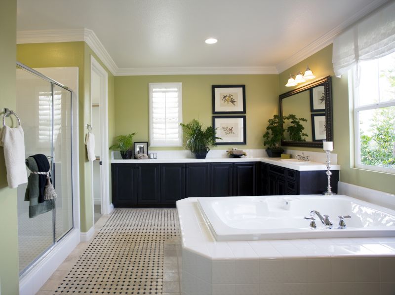 Bathroom with Bold Color Accents